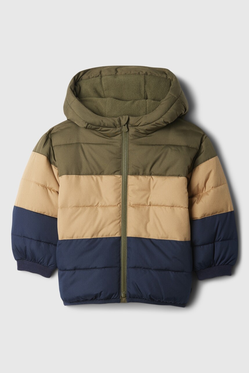 Campera Puffer Warm Toddler Niño Olive Night 19-0515Tcx