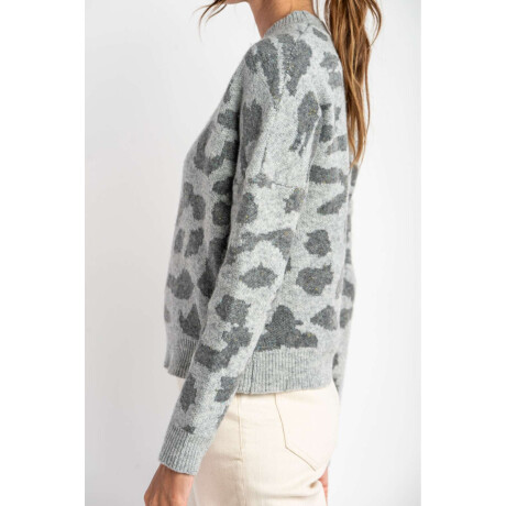 Sweater Animal Print Gris