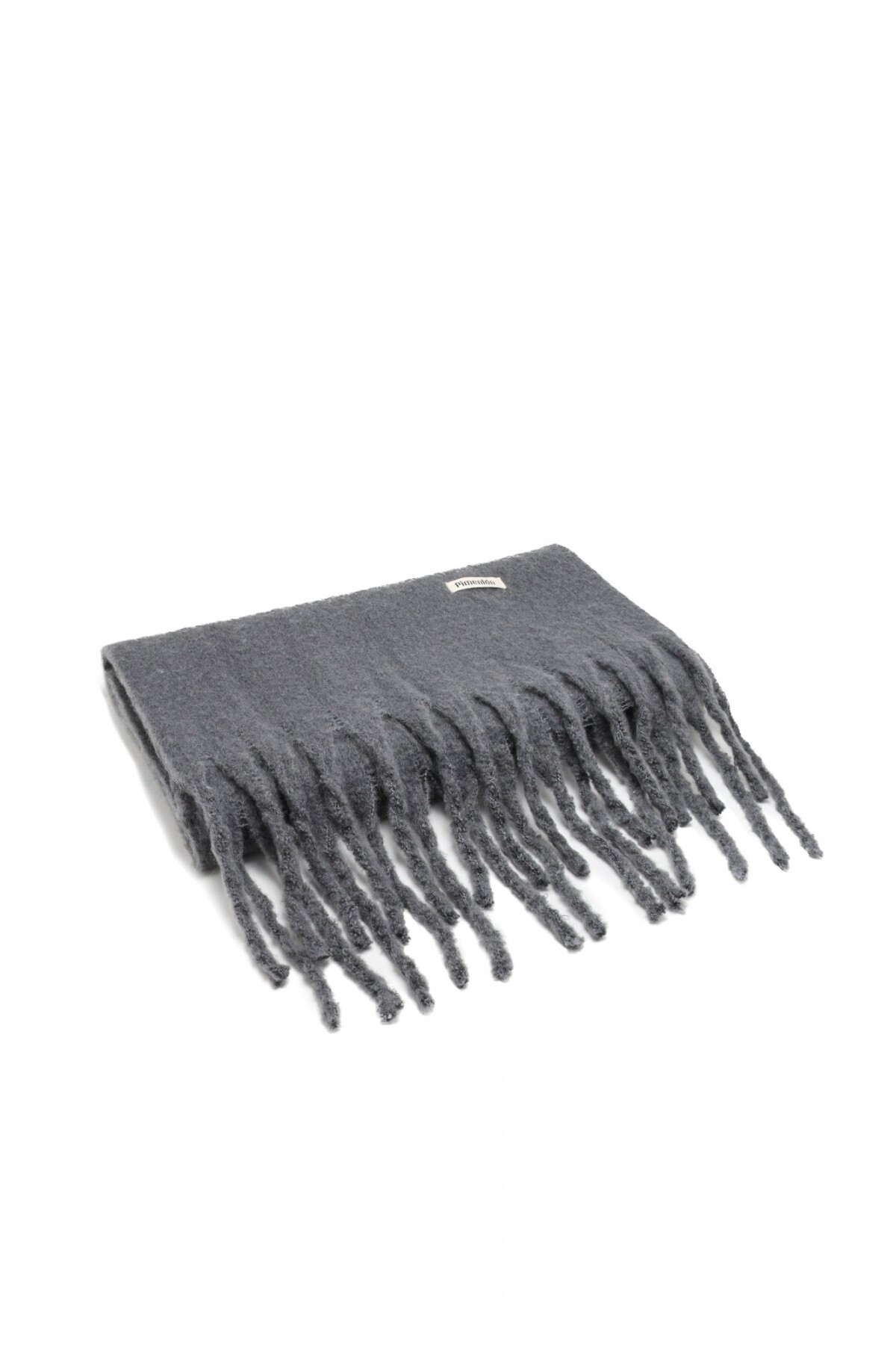Bufanda Flecos Lisa Gris Oscuro