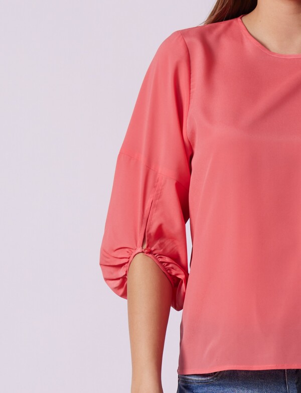 Blusa Manga Balloon CORAL