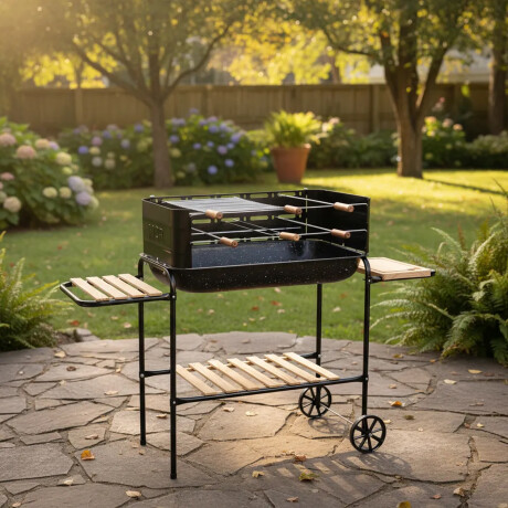 Parrillero Parrilla Portatil Mor Portatil Liviano Rodeiro Negro