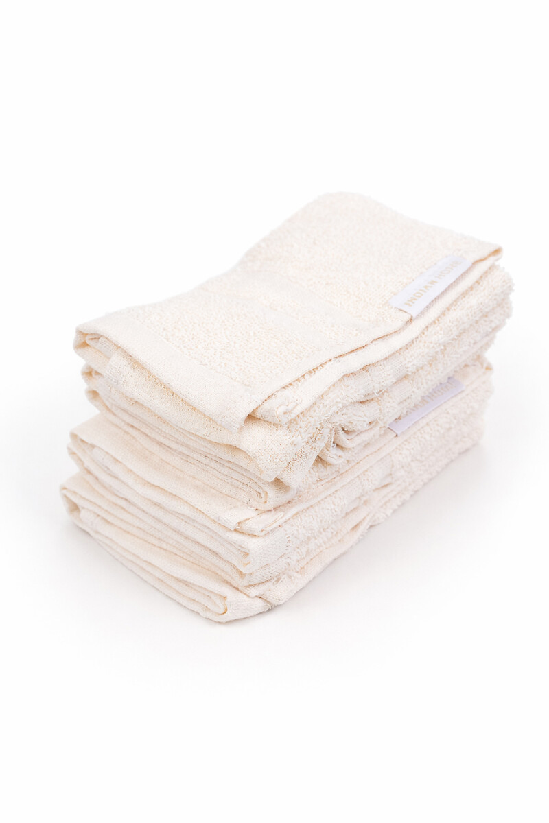 Toalla Tocador Nessa, 380g., Set 6 Un. - Beige 