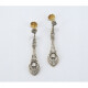 Caravanas Antiguas Oro 18K, Platino Brillantes Y Diamantes Caravanas Antiguas Oro 18K, Platino Brillantes Y Diamantes
