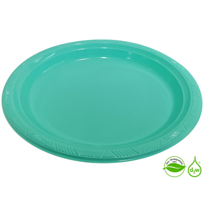 Plato Biodegradable 15cm x10Un Verde Pastel