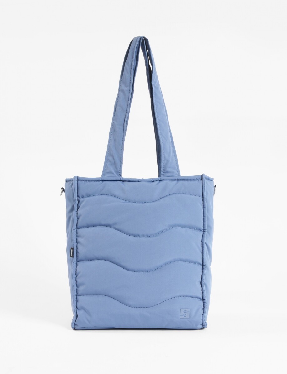 Shopper pespunte puffy - azul 