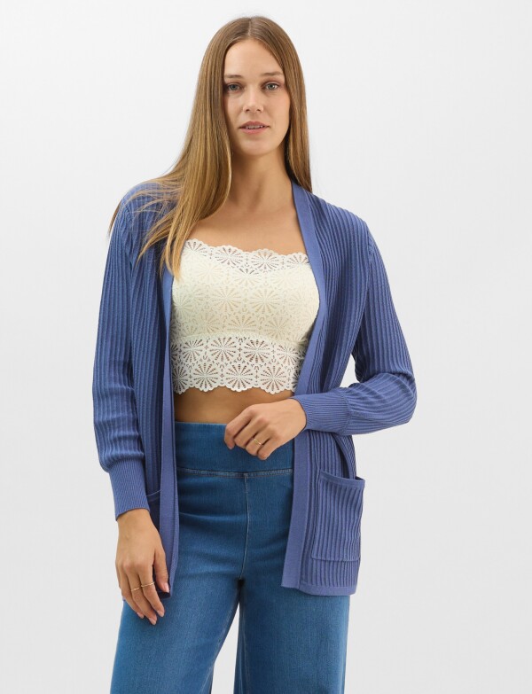 Cardigan Abierto AZUL