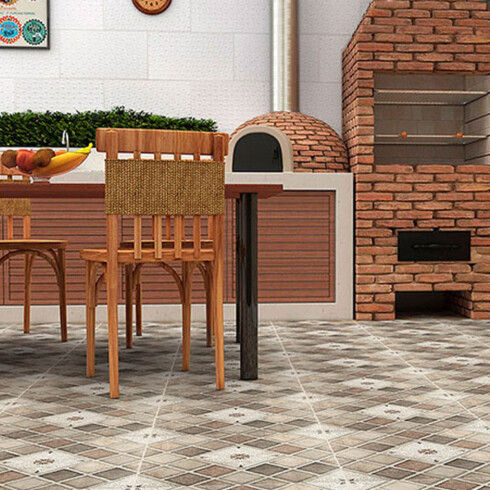 Cerámica beige rústica antideslizante 57x57Cm piso pared GAMAS DE MARRON