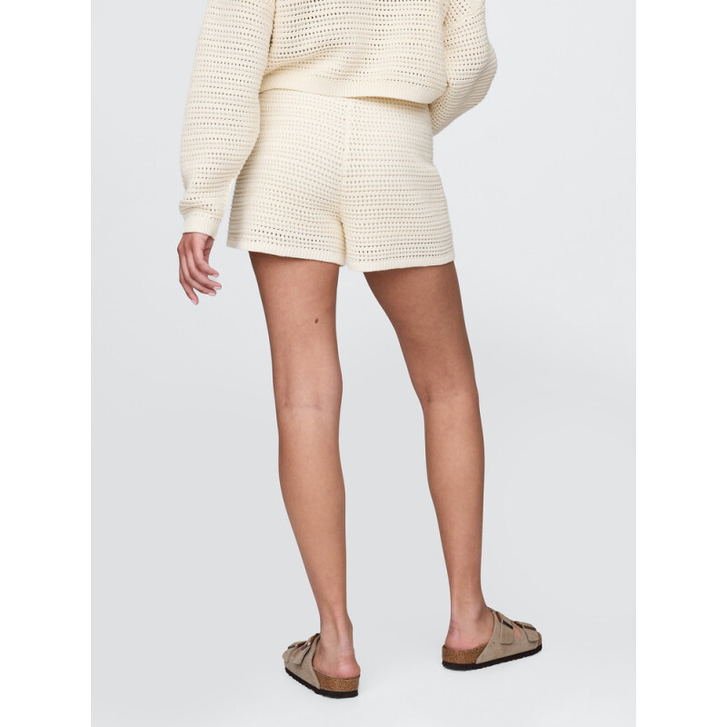 COTTON CROCHET SHORT IVORY FROST