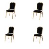 Silla Pack 4 unidades Hotel Apilable Tapizada Evento Conferencia Milton Negro
