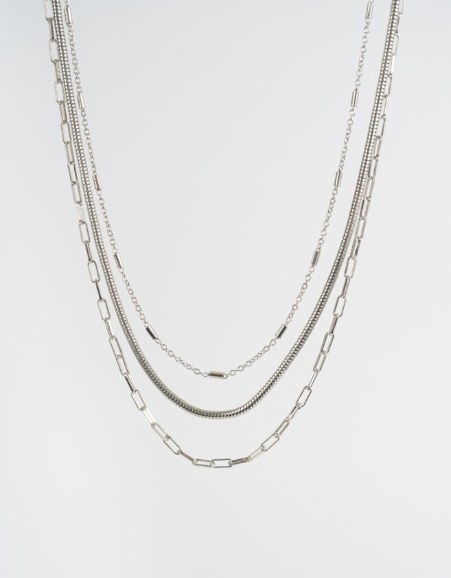 Collares Cortos De metal Collar Corto De Metal - Plateado