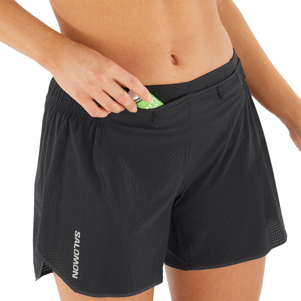 Salomon Short Sense Aero 5'' para Mujer - Negro Negro