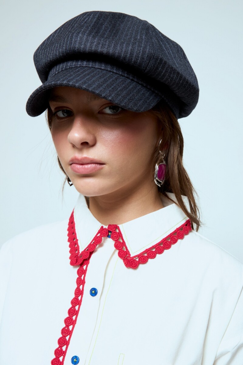 Boina cap franjas azul