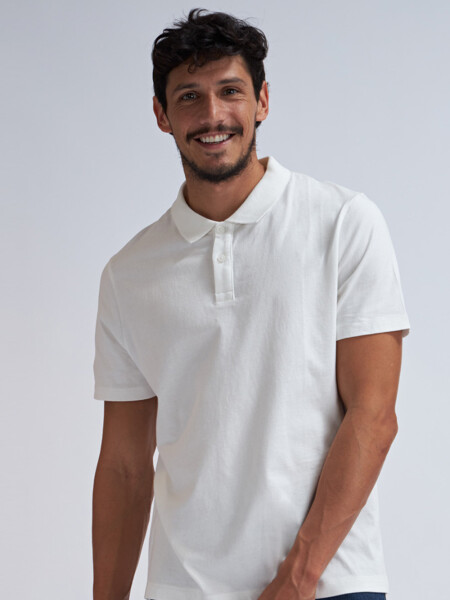 Camiseta manga corta polo Blanco