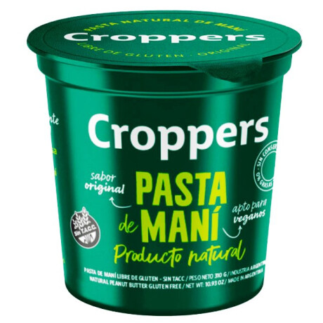 Pasta de mani Producto natural 310g CROPPERS Pasta de mani Producto natural 310g CROPPERS