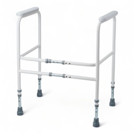 Marco de Seguridad Para Inodoro de Aluminio Altura Ajustable Sin Color