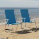 Set X 2 Sillas Altas Conforto Sannet Aluminio AZUL CLARO