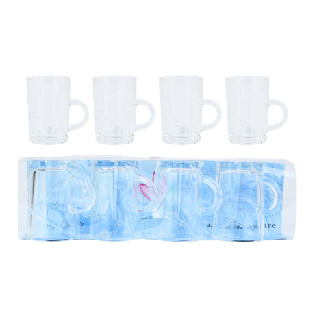 Set de 4 tazas de vidrio de 100ml Set de 4 tazas de vidrio de 100ml