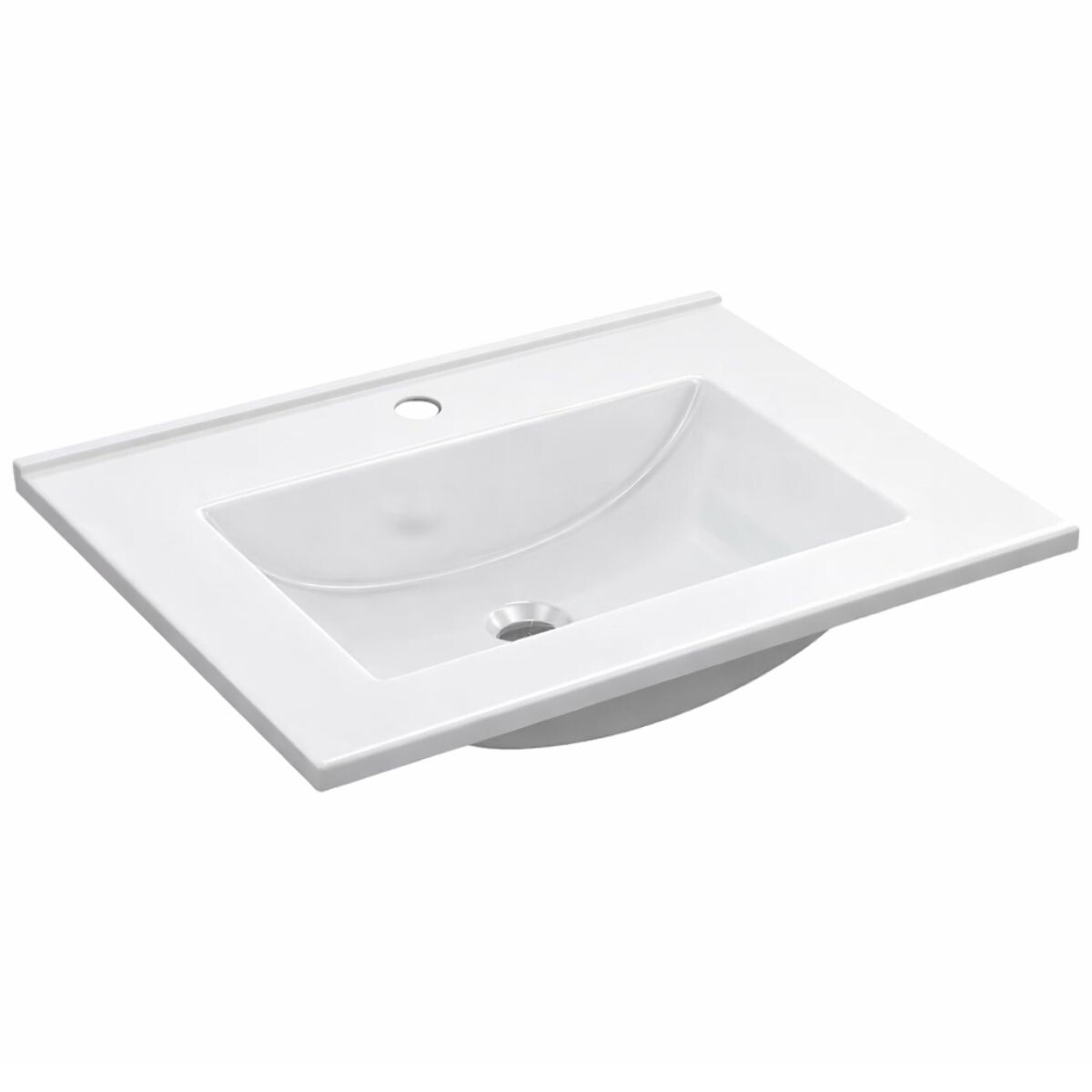 Bacha De Sobreponer Rectangular 60 X 46 Cm C/mesa Blanca Dmc 