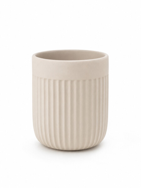 MACETA DECORATIVA CURVA CREMA