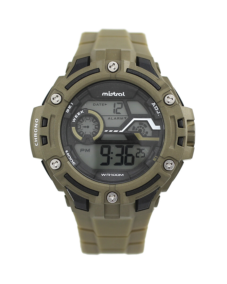 Reloj Mistral Deportivo Silicona Marron. "Producto sin caja" 