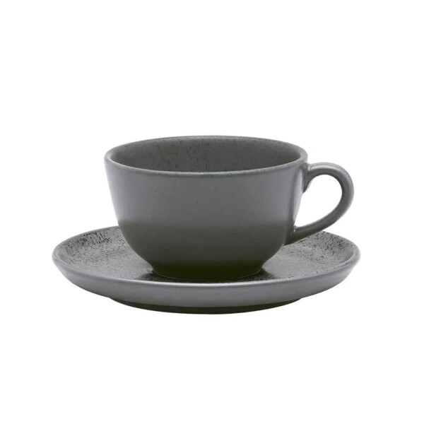 Taza de te con plato Gray 200 ml OXFORD Taza de te con plato Gray 200 ml OXFORD