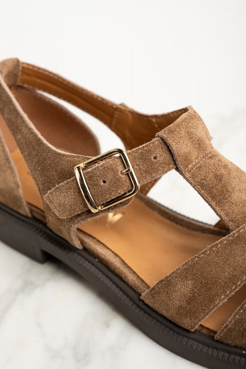 Cangrejera Gamuza Marrón