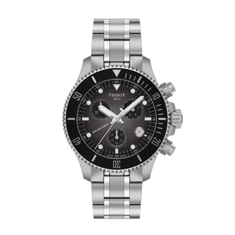 Reloj Tissot T1202171106100 Seastar 1000 38mm para hombre Negro