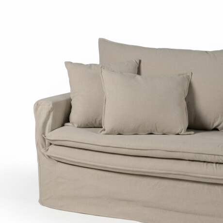 Sofá Gin con Funda - Tela Rústica - 3 cuerpos TD5263-1636 (Capuccino)