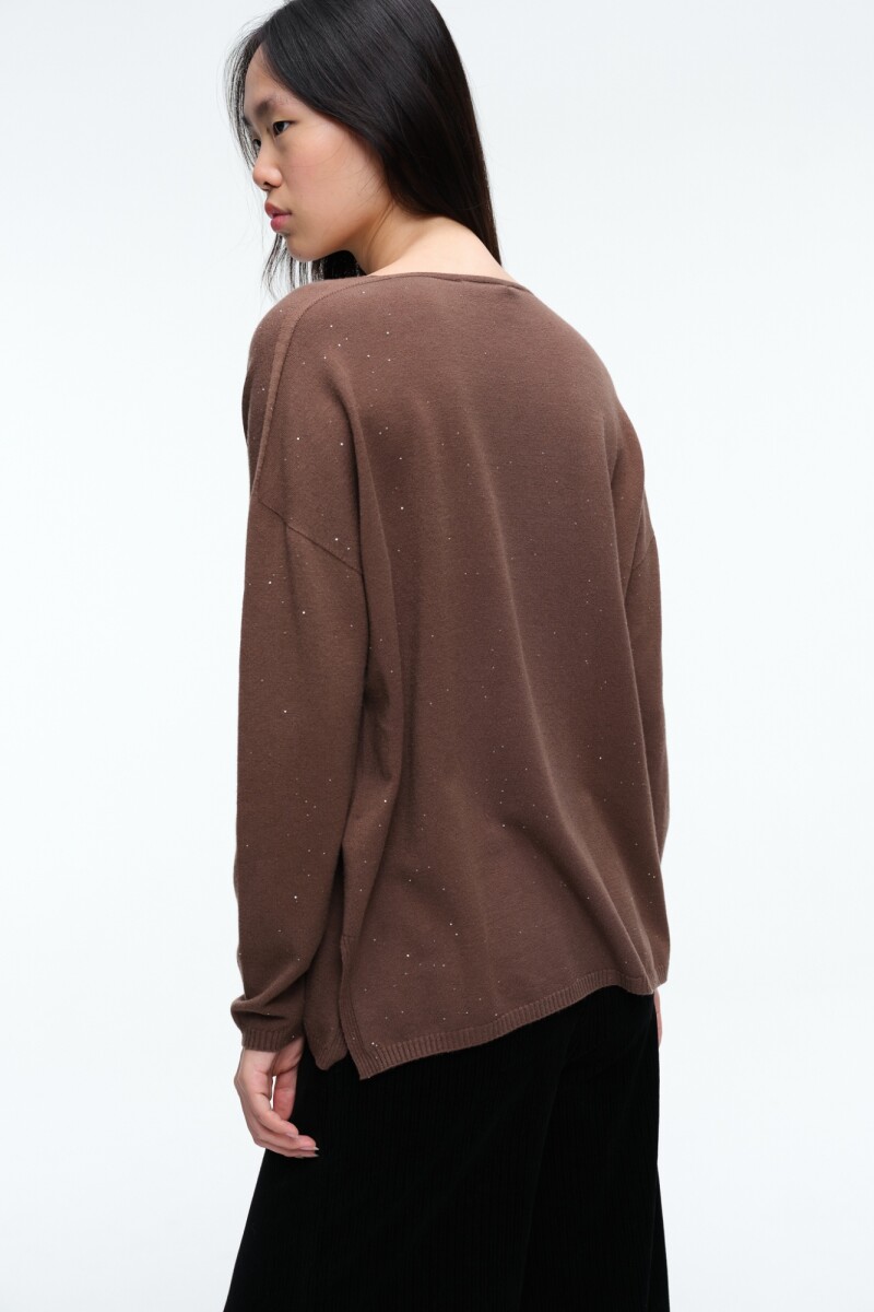 SWEATER V Marron