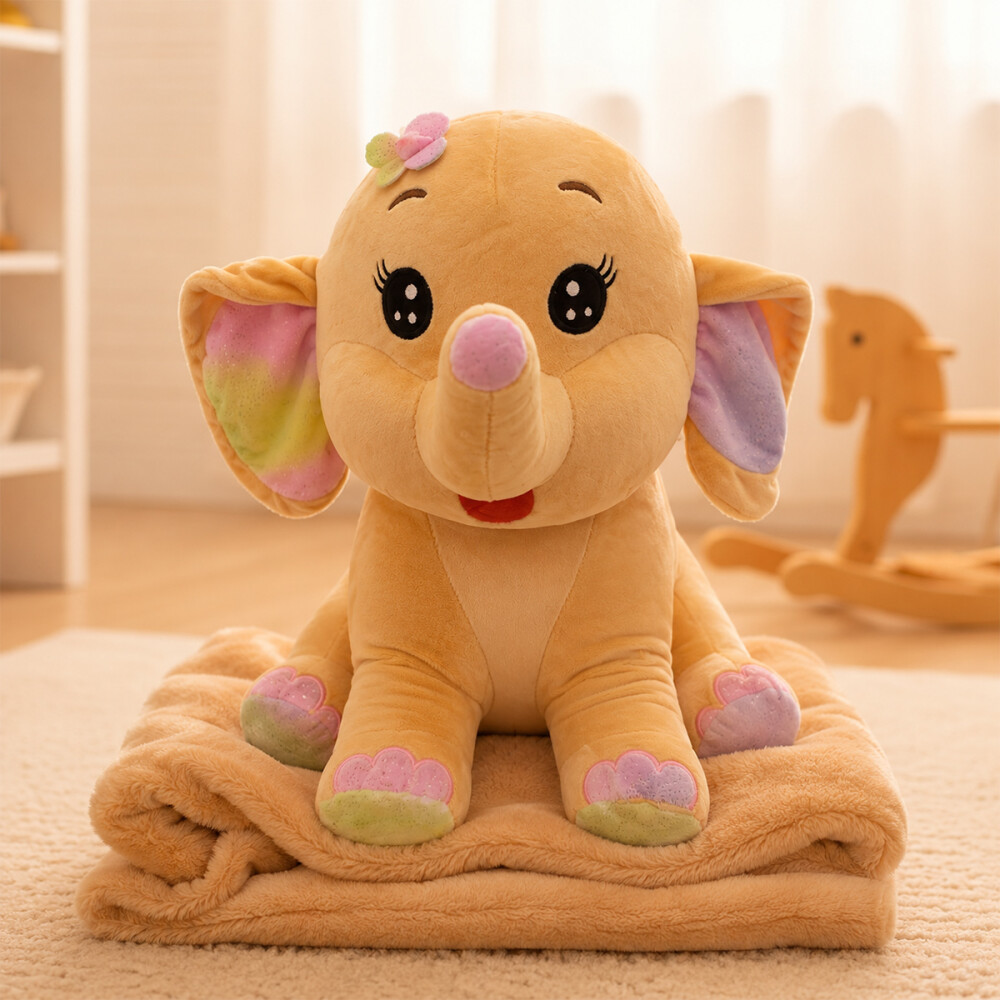 Frazada Peluche 1.60m X 1.00m Elefante