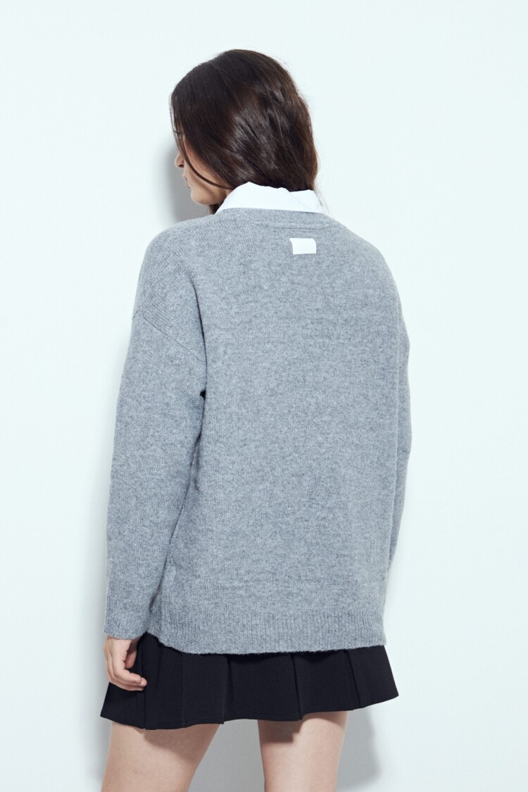 SWEATER STEF Gris Melange