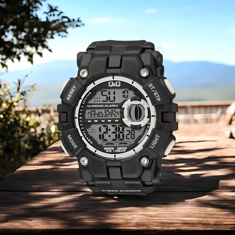 Reloj Digital Q&Q Resistente al agua Modelo C09A025PY Reloj Digital Q&Q Resistente al agua Modelo C09A025PY
