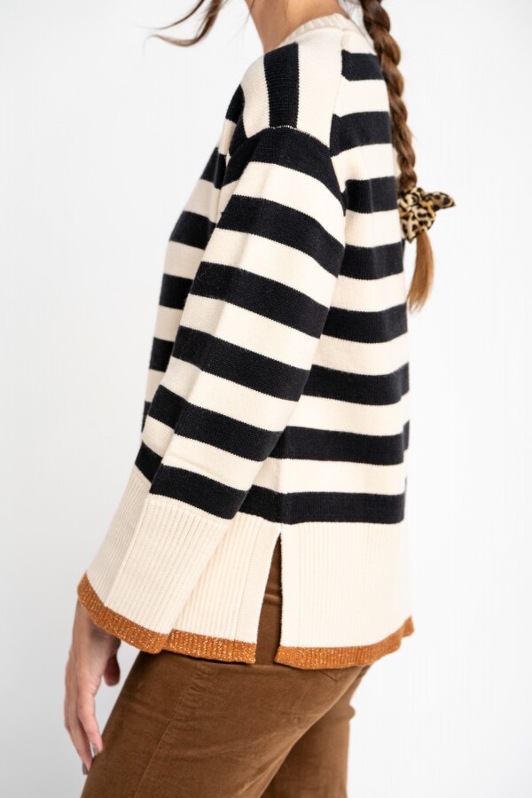 Sweater Rayado Negro