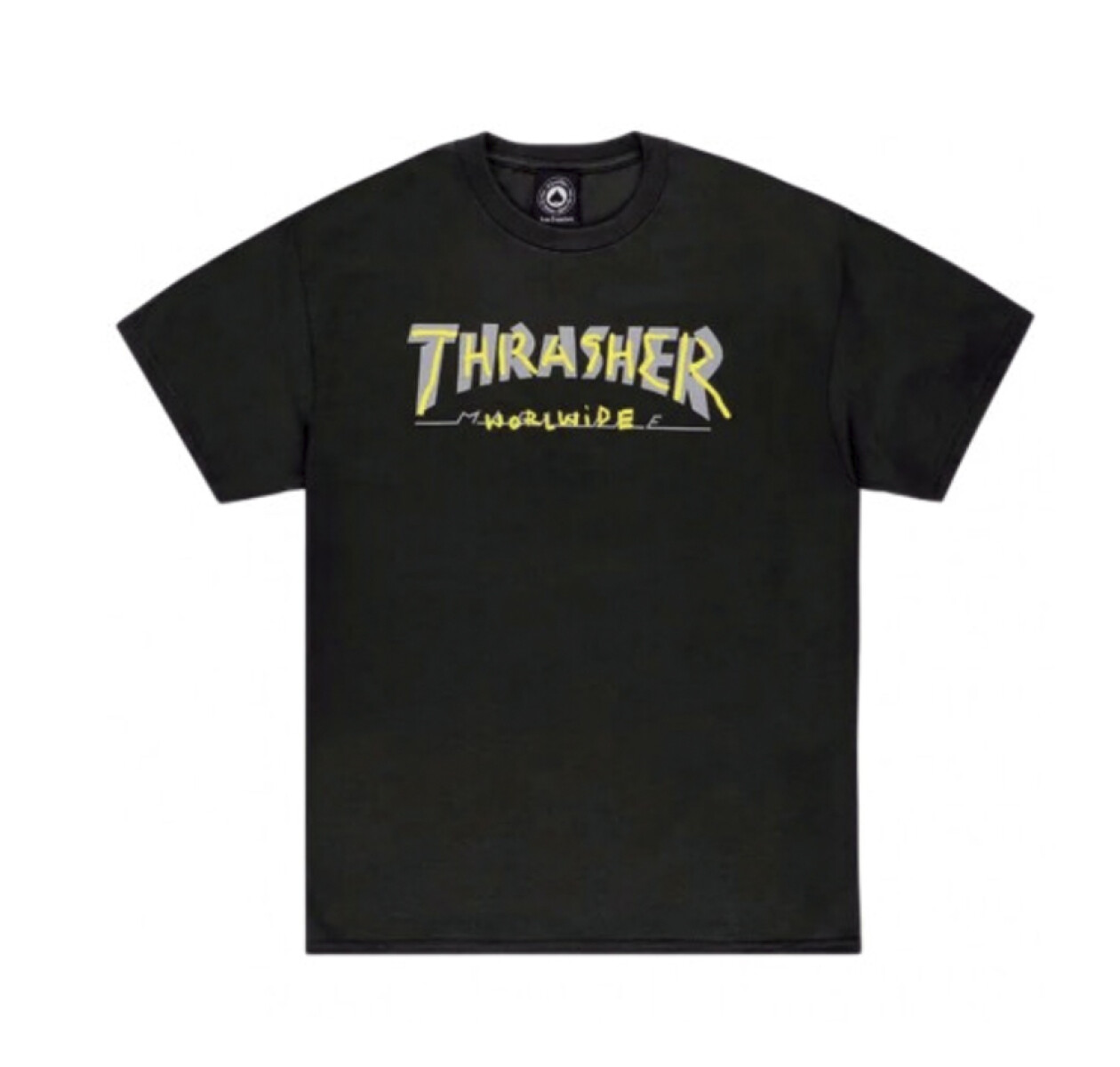 Remera Thrasher Trademark - Negro 