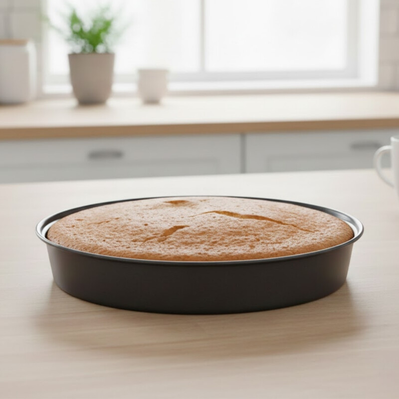 Tortera redonda antiadherente 24 cm GRIS