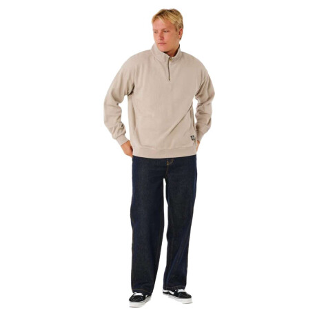 Buzo Rip Curl Premium Surf Qtr Zip Crew Beige