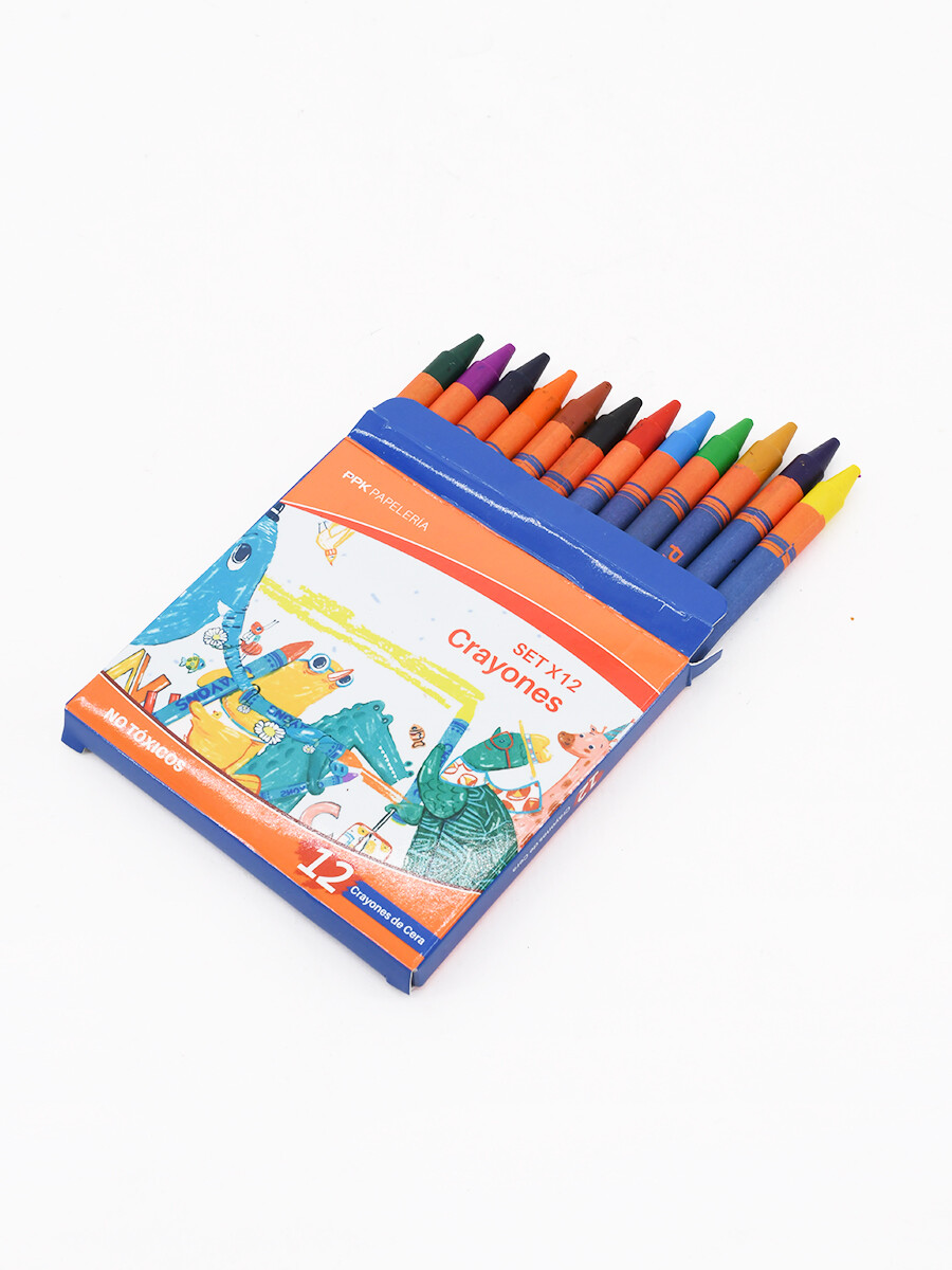 COLORES DE CERA 12 PCS - MULTICOLOR 