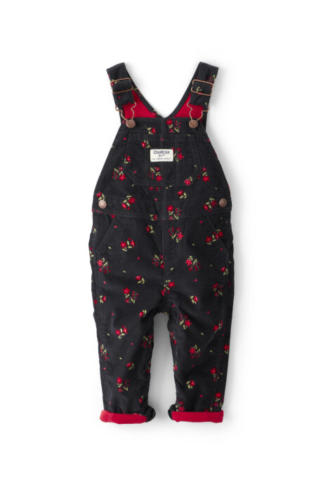 Enterito de pana, diseño floral Sin color