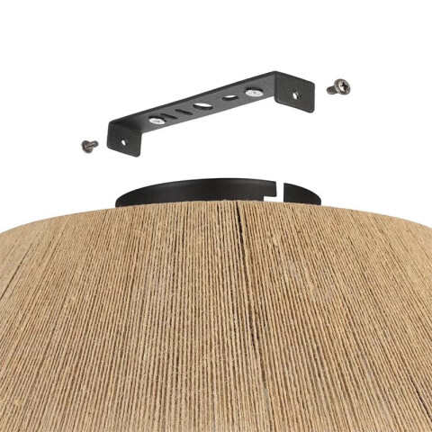 Aplique techo entramado hilo beige Ø480mm ALDERNEY EG4226