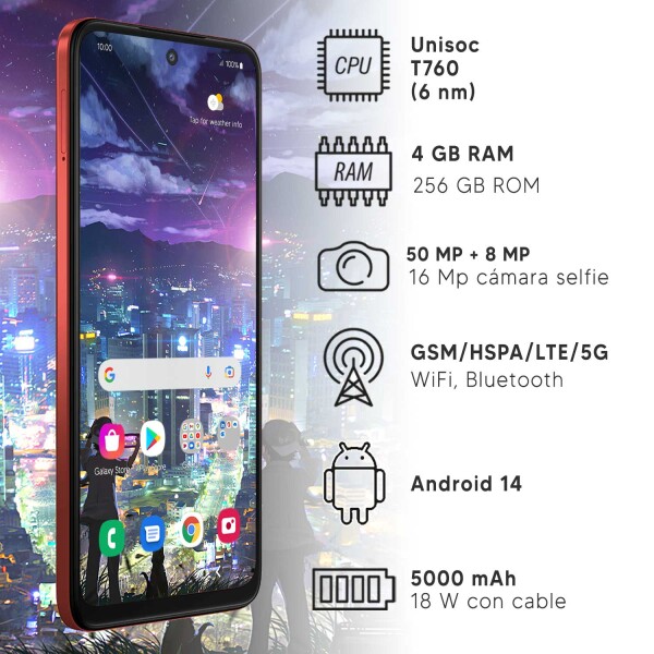 Motorola Moto G35 4/256 Gb 5g Open Box NARANJA