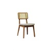 Silla de Comedor Classic Ratán - Línea Manhattan Tela Lino/Natural