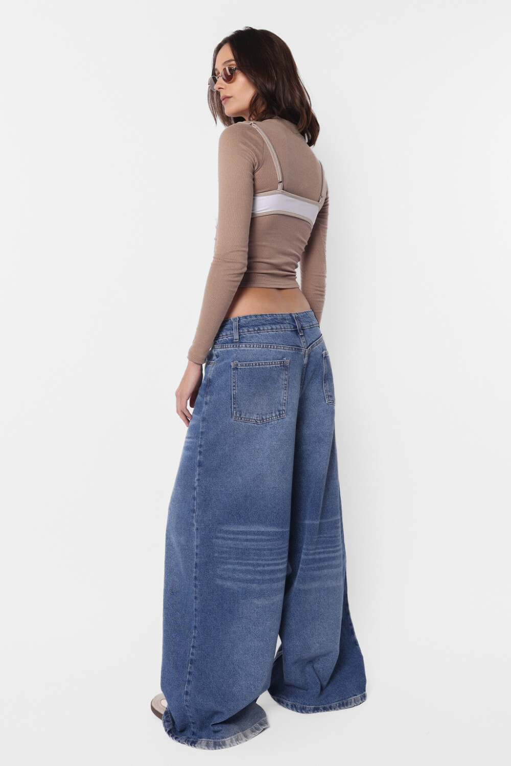 Pantalón Wide Leg Angara Azul