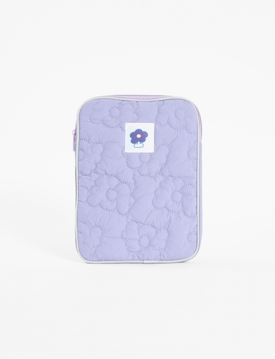 Funda porta ipad matelaseada - lila 