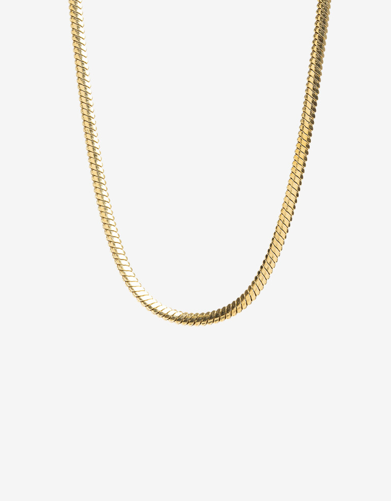 Collares Cortos Metal Collar De Acero - Dorado