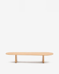 Mesa de centro Pirita de madera maciza de roble con acabado natural 146 x 56,5 cm FSC 100%