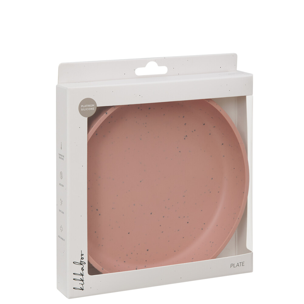 Plato Silicona Kikkaboo Rosa