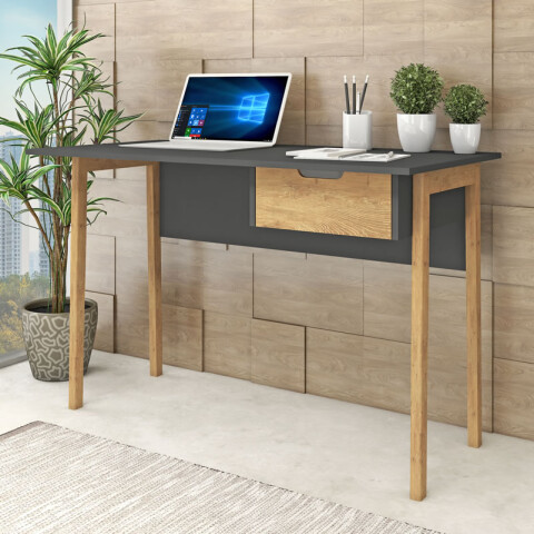Escritorio 1 cajón Combinada con Patas en Madera - MDP - Linea Melilla Escritorio 1 cajón Combinada con Patas en Madera - MDP - Linea Melilla
