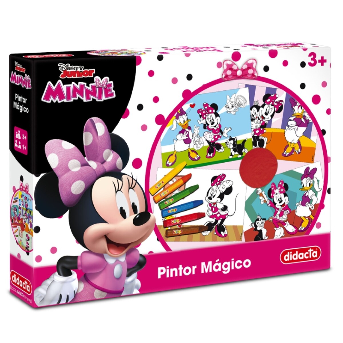 Pintor Mágico Minnie Mouse Disney Junior con Crayones Paño de Borrar Collage - Didacta 