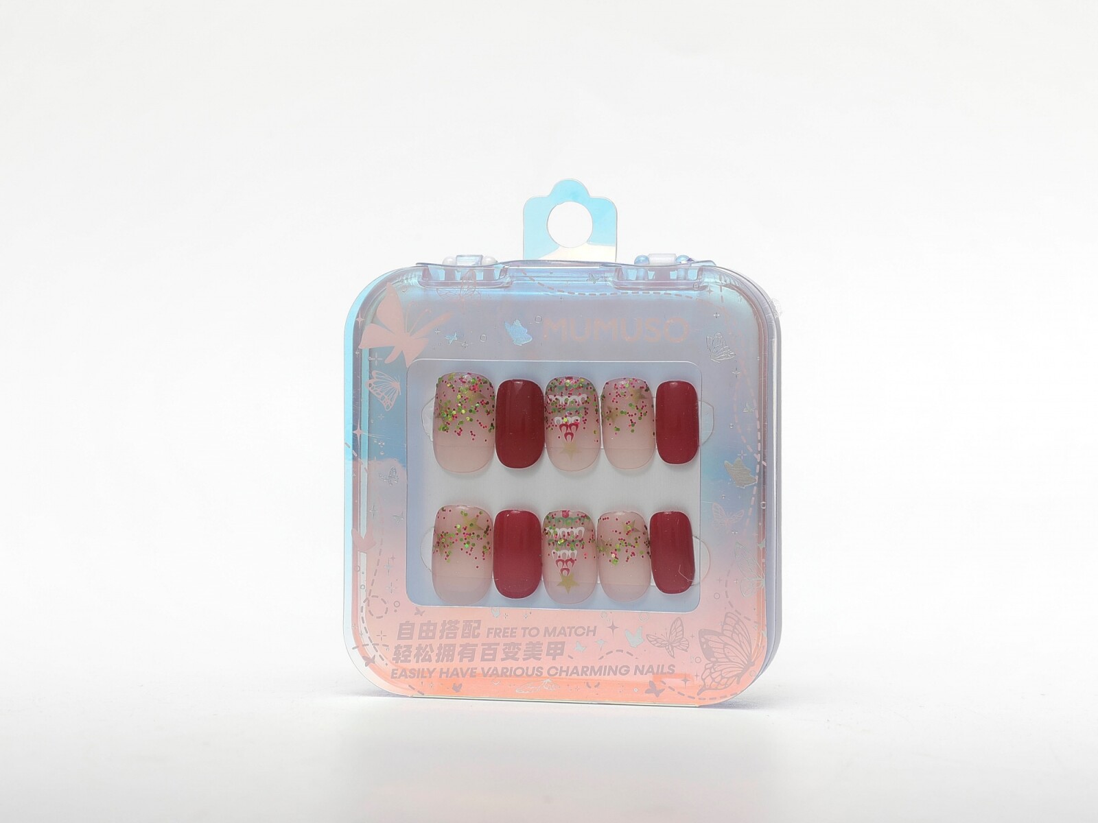 UÑAS PRESS ON (NAVIDAD) 