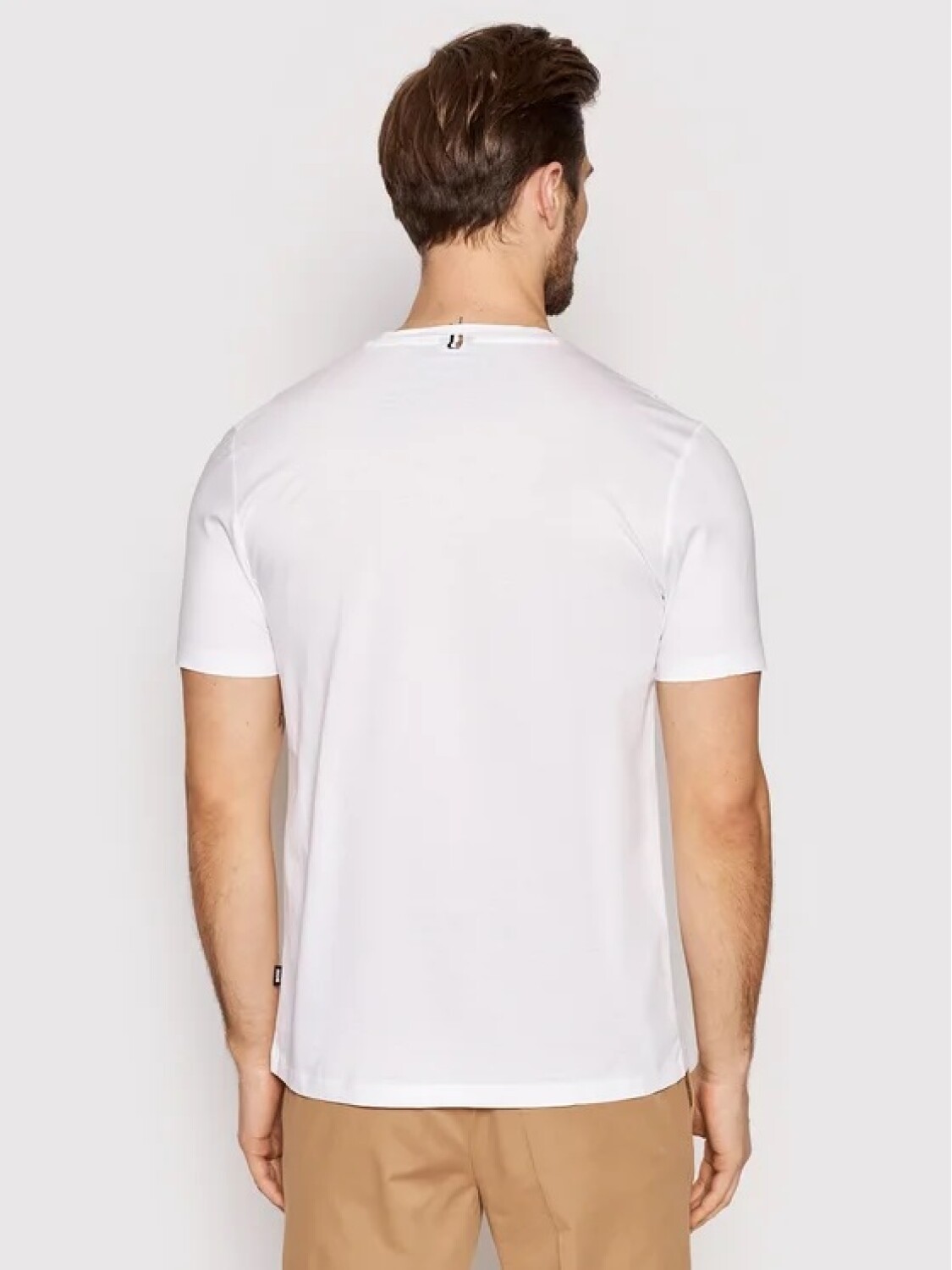 Hugo Boss -Remera de algodón slim fit, Tessler-150 Blanco